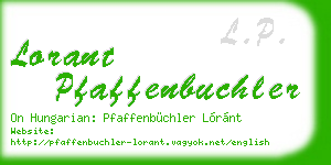 lorant pfaffenbuchler business card