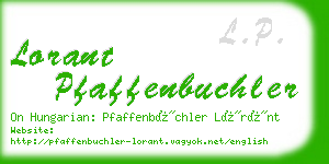 lorant pfaffenbuchler business card